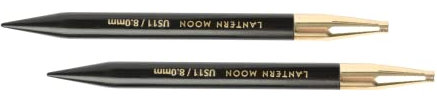 Lantern Moon - Lantern Moon (10cm, 6.50mm) Interchangeable Needle Tips - 1 Pair, Ebony