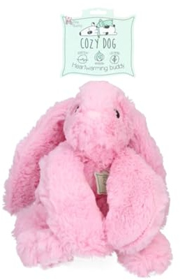 Cozy Dog Bunny Kuscheltier Hund - Kuscheltier mit Herzschlag - Plüschtier Hund - reduziert Trennungsangst - speziell für Welpen - Rosa