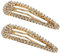 SLFYEE 2 Stück Snap Haarspangen Damen Haarnadeln Glitzer Haarklammern Gold Haar Snap Clips für Damen Mädchen Hochzeit Brautjungfer