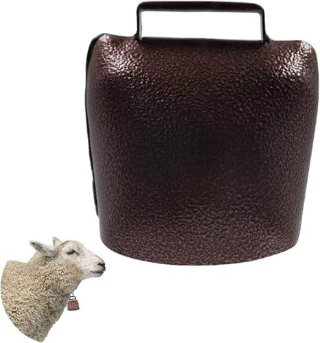 Ziegenglocken Glocken,Pferd Schafe Eisen Glocken Kuhglocke Aus Metall Mit Griff Vintage Mini Glocken Glocke Charme Kuhglocken-Cowbells Für Bauernhof, Fußball, Sportveranstaltungen, Musikinstrumente
