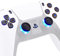eXtremeRate 9 Modi 7 Farben DTF V3 LED Kit für ps5 Controller Ersatz Leuchttaste D-Pad Thumbsticks SHARE-/PS-Taste Richtungstasten LED Knöpfe Zubehör für ps5 BDM-010&020-Klassik Symboltaste-Holz Optik