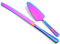 GoGeiLi Couteau et Serveur à gâteau Arc-en-Ciel, Set de découpe de gâteau coloré en Acier Inoxydable pour Mariage, Anniversaire, fête