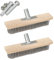 VIDETOL 2 Pcs Stiff Steel Wire Broom Head, 12 Wire Broom Brush, Heavy Duty Outdoor Yard Brush Steel Bristles for Sidewalk Driveway Yard Patio Deck Cleaning