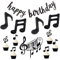 Musik Deko Noten Geburtstag Dekoration Notenschlüssel Folienballons Violinschlüssel Kuchendeko Musiknoten Tortendeko Cupcake Topper Schwarz Geburtstagsdeko Party Picks Deko