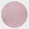 Carpettex Teppich Tapis uni en Imitation Fourrure, Moelleux, Doux, Confortable, Tons Pastel, Couleur: Rose, Taille: 200 cm Rond