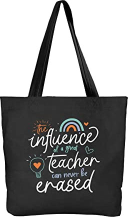 Ugiftcorner Lehrer-Geschenke, Lehrer-Wertschätzungsgeschenke für Frauen, Lehrer-Tasche, Dankeschön, Geburtstag, Weihnachten, Abschluss, Erntedankfest, Geschenk für Lehrer, Segeltuch, Tragetasche mit