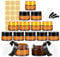 BELICOO 12 Stück 15ml 20ml Amber Glas Cremedose Leer Leerdose Nachfüllbarer Behälter Brauner Glasbehälter mit Deckel, verwendet für kerze kosmetische Gesichtscreme Lotion ätherische