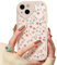 NITITOP Compatible for iPhone 13 Case Cute Flower Floral Leaf with Love Lens Bumper Protector for Girls Women Soft TPU Shockproof Protective Girly - Colour Flower