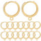 SUNNYCLUE 1 Box 24Pcs Real 24K Gold Plated Earring Hooks Round Hoop Huggie Earring Hooks Leverback Earwires Brass lever backs ear wire Hoops Earrings hook Findings for jewellery Making Supplies Women