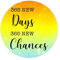 50 Stück Aufkleber 365 New Days 365 New Chances Decals Geschenkanhänger Vinyl Aufkleber Zitat Aufkleber für Wasserflaschen Laptop Umschlag Dichtungen Goodie Bags 10,2 cm