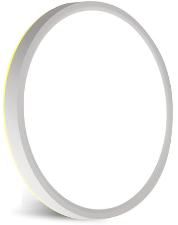LED Deckenleuchte Flach Deckenlampe 3 Farben 2700K/4000K/6500K Ø30CM 30W 3000LM IP44 Lampe Decke Rund Modern Badezimmer Lampe Badlampe LED Deckenleuchte 1 Stück Weiß mit 6.5W Nachtlicht Warm