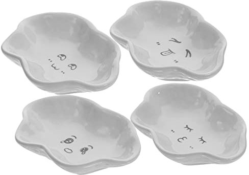 MAGICLULU 4piezas Platos De Forma De Nube Para Salsa Plato Kawaii Para Vinagre y Cuenco Para Mojar Cocina