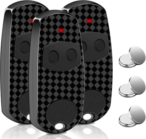 Télécommande Portail, 3 Pièces Télécommande Porte Garage, 2 Canaux Compatible avec C@me 433.92 MHz, NA, EE, EV
