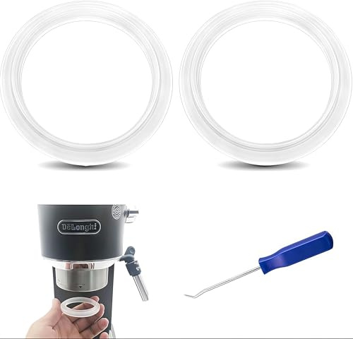 Alriedy 2er Set Dichtungsring 47mm für DeLonghi EC680–EC860 | Kaffeemaschine Ersatz , Passend für EC680/685/785/885/820/850/860, Ø47mm, hochwertige Dichtung