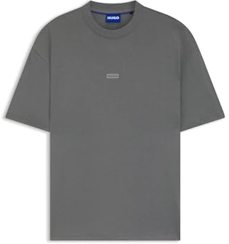 HUGO Mens Nalono Logo-Print T-Shirt in Cotton Jersey