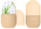 FLOWERUN 2 Stück Ice Roller für Gesicht, Facial Eisroller aus Silikon, Eiswürfel Roller, Faltenreduzierung, Schwellungen Verringern, Hautstraffung, Wiederverwendbar (Beige Streifen)