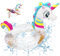 Schwimmring Einhorn, Darryy Schwimmtiere Einhorn, Schwimmparty, Einhorn Schwimmtier, Schwimmreifen, Schwimmring, Sommer, Strand (Gold, 70)