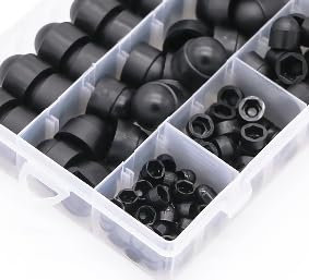 160 Pièces Cache Ecrou, M4/M5/M6/M8/M10/M12 cache vis, Ecrou Protection Hexagonal, Boulons Capuchon Écrou de Boulons, Cache Boulons Capuchon à Vis