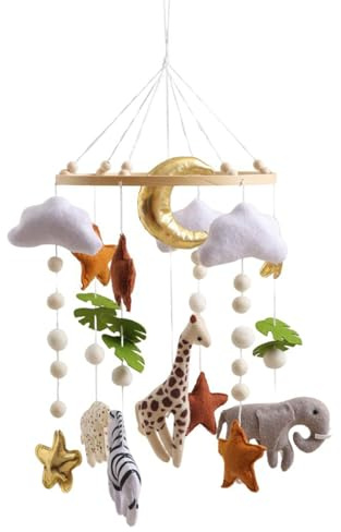 Acunny Mobile Für - Interaktive Sensorische Kinderzimmer Dekoration - Mädchen Stubenwagen Mobile Mit Glocke,Für Mädchen Zimmer Kindertagesstätte Schlafzimmer Schlafenszeit Spiel Geburtstag Feiertag