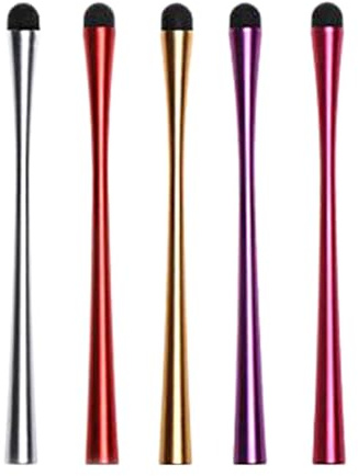 Zerodeko 5pcs Slim Waistline Style Stylus Pen for Tablets Cell Phones Capacitive Touch Screen Pens for Handwriting Painting Doodling Touch Screens Color Color