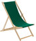 Harbour Housewares Folding Wooden Deck Chair - Green