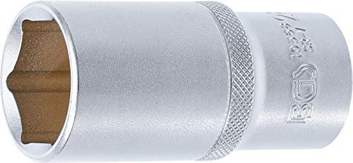 BGS 10568 | Llave de vaso hexagonal, larga | entrada 12,5 mm (1/2) | 28 mm