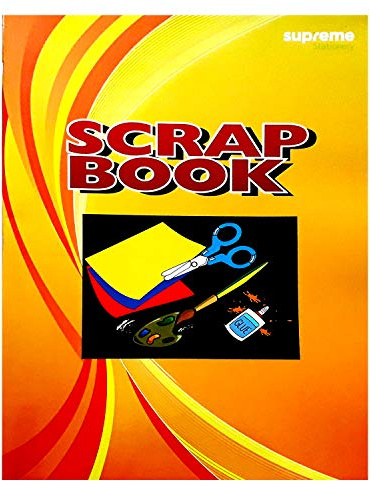 A3 Scrapbook 64 Pages (32 Sheets) Staple Bound Assorted Coloured Scrap Sketch Book 100gsm Paper Art Craft Activity Scrap Card Book - Pack of 2