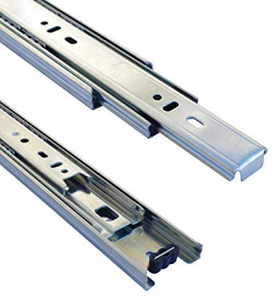 Kolor 1 Paar 35 mm Teleskopschienen Schubladenschienen Schubladenauszug Vollauszug (Länge: 350 mm (1 Paar))