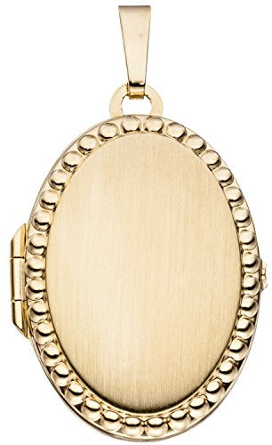 Jobo Damen-Medaillon aus 8 Karat 333 Gold Oval zum Öffnen für 2 Fotos