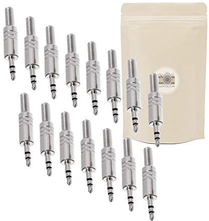 X15 Jack Prise Jack 3.5mm Male à Souder Stéréo Fiche Male Minijack Connecteur Soudure Mini 100% métal - ADAPTOUT Marque FRANÇAISE