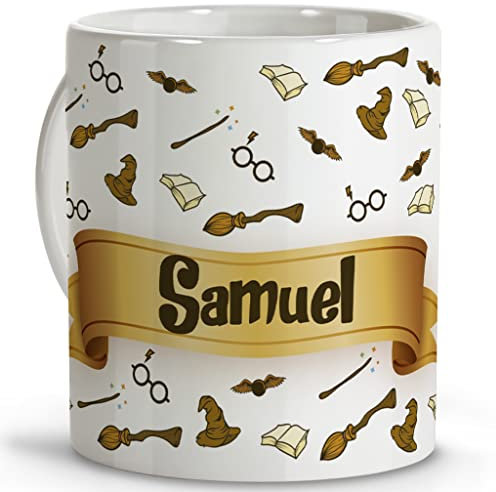 LolaPix Tazza personalizzata con nome/testo. Regali personalizzati per tifosi. Vari disegni e colori interni. MAGO
