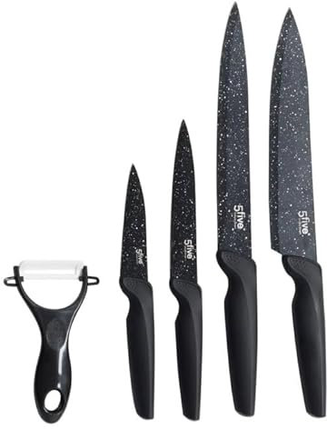 FIVE Simply Smart - Coffret 5 Pièces Inox Couteaux 37cm Noir