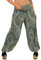 Malito Damen Aladinhose mit Print | Haremshose zum Tanzen | Pumphose zum Chillen - Freizeithose - Pluderhose 7185 (Oliv)