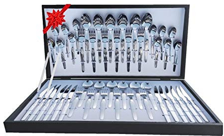 La Vida en Led Juego 48 Piezas Cubertería De Luxe Estuche Regalo con Cuchillo Carne