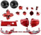 ASHATA Full Button Set für One, Bumpers Triggers Buttons D-Pad LB RB LT RT ABXY Tasten für One Slim Controller (rot)