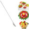 Tenedor Extensible, Tenedor telescópico portátil duradero de acero inoxidable, práctico tenedor extensible de mango largo a prueba de óxido para pastelería de postre de frutas para barbacoa
