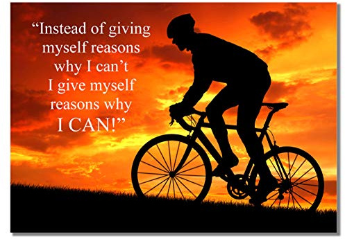 Radsport #B A3 ungerahmt Biking Motivation Inspiration Sport Zitat Poster Entschlossung Zug Hard Foto Bild
