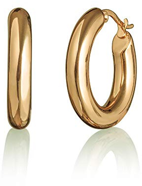 namana Dicke Reifen-Ohrringe für Damen, Edelstahl dicke Creolen für Frauen, große Hoops für Frauen, Teenager, Mädchen, mit Schmuckbeutel