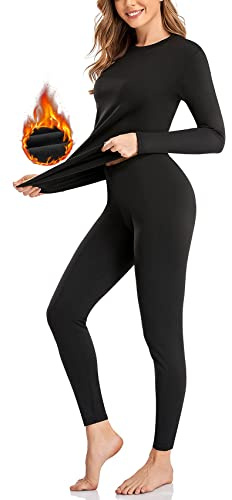 SIMIYA Thermal Underwear Set for Women Long Johns Fleece Lined Base Layer