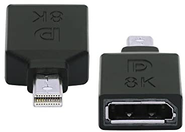 GINTOOYUN Adaptateur Displayport femelle vers Mini Displayport mâle 8K DP femelle vers Mini DP mâle adaptateur audio et vidéo pour hôtes de bureau,ordinateurs portables,écrans,TV haute définition,etc.