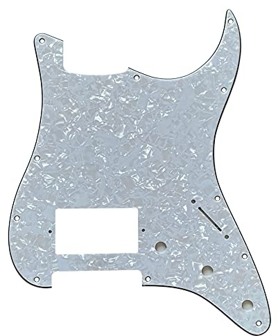 Passend für Fender Stratocaster Standard Single Humbucker Start Style Gitarre Pickguard (4-lagig White Pearl)