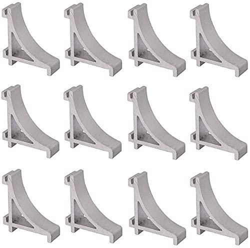12 Pcs Refrigerator Shelf Clips Silver Fridge Cooler Shelf Support Replacement Freezer Shelf Clip for Refrigerator Cooler Freezer Fridge Shelves Kitchen