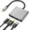 Adaptateur USB C vers HDMI, adaptateur multiport de type C vers HDMI USB 3.0 type C USB C 4K HDMI numérique AV Multiport pour MacBook, gris, G