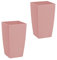 ECOMACETAS FLOWERPOT STORE Maceta de Colores de Plástico. Alargada Rectangular Decorativa 26 cm De Alto (Rosa Old Rose, 2)