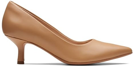Clarks Violet 55 Rae Womens Court Shoes 4 UK Beige