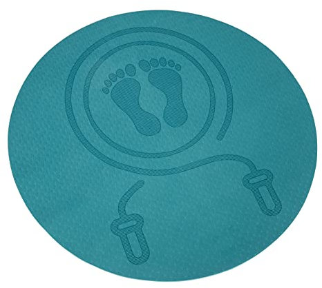 CLISPEED Sport-stoßdämpfer-pad Sprungmatte Indoor Meditationsteppich Übungsmatte Springseilmatte Yogamatte Trainingsmatten Teppich Im Freien Dämpfung Tpe Runde Unterlage Fitness