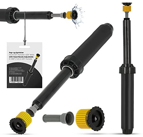 Versenkregner Rasensprenger 15cm Verstellbare Sprinklerdüse 360° 3m Universelle Professionelle Bewässerung für Rasenflächen Garten Pflanzbeete Sprinkleranlage Automatischer Sprinklersatz