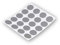 Lot de 15 capuchons autocollants pour vis, trous de perçage et petites marques – Cache-vis universel (gris, diamètre 20 mm)