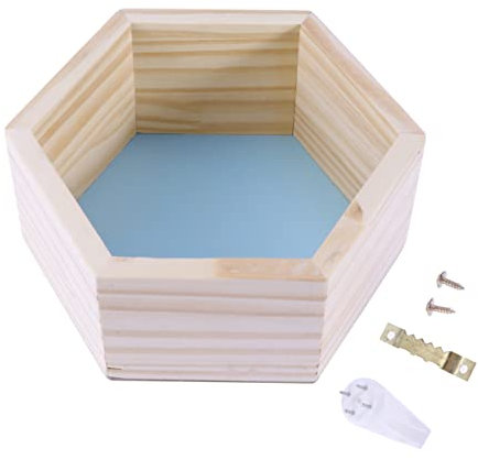 Alipis Regal Für Kinderzimmer Schweberegal Aus Holz Sechseckiges Bücherregal Holzregal Sechseckig Schwebendes Wabenregal Blumentopfregal Wand- Ausstellungsstände Hexagon Bambus
