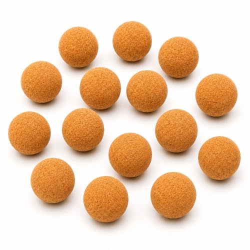 15 x Wein Korkkugel 6 cm – Weinkorken Kugelstopfen aus Presskork | Für Dekanter und Karaffen, Vorratsgläser, Wohnraumdeko und DIY, Wein, Whisky, Rum, Cognac und Obstbrand